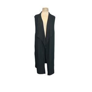 H&M gray sleeveless long knit kimono cardigan size M/L